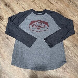 Element Men's Charcoal and Gray Long Sleeve Tee
